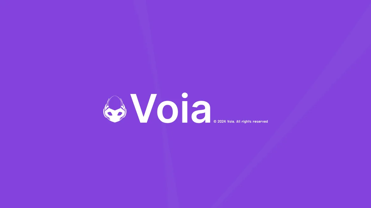 Voia logo and color swatch