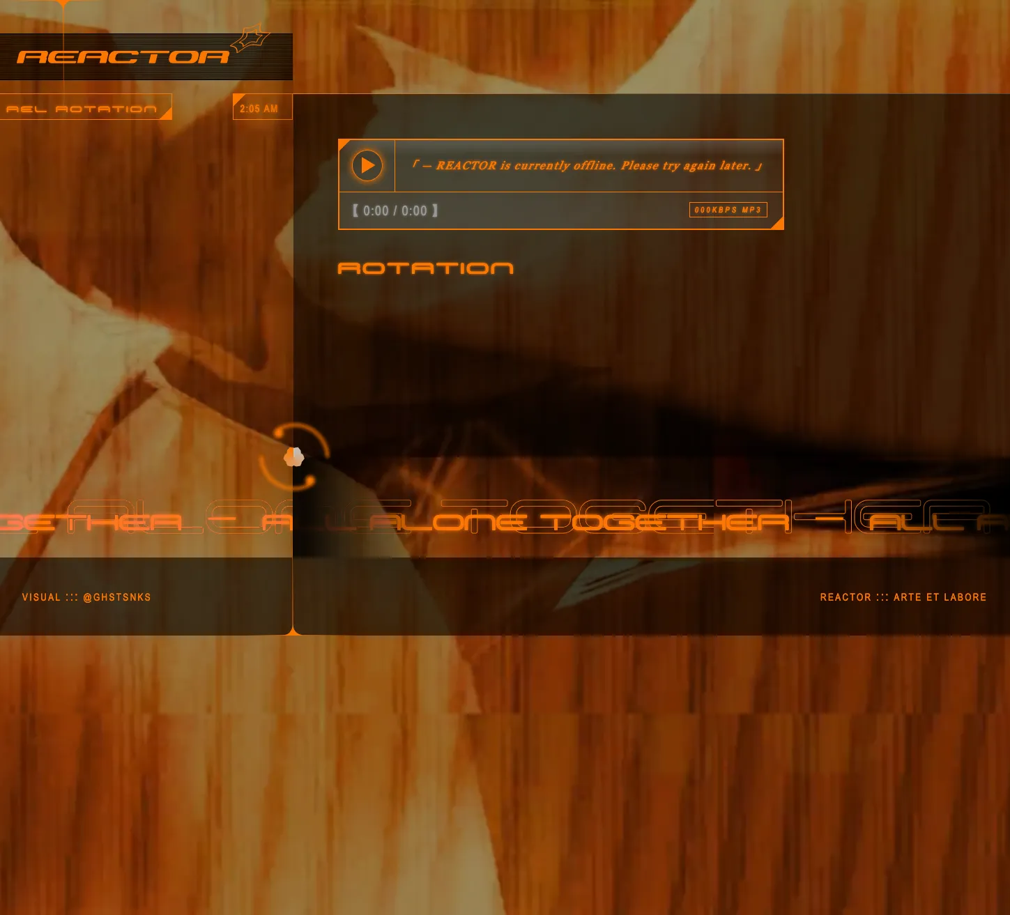 Home page for Reactor V1