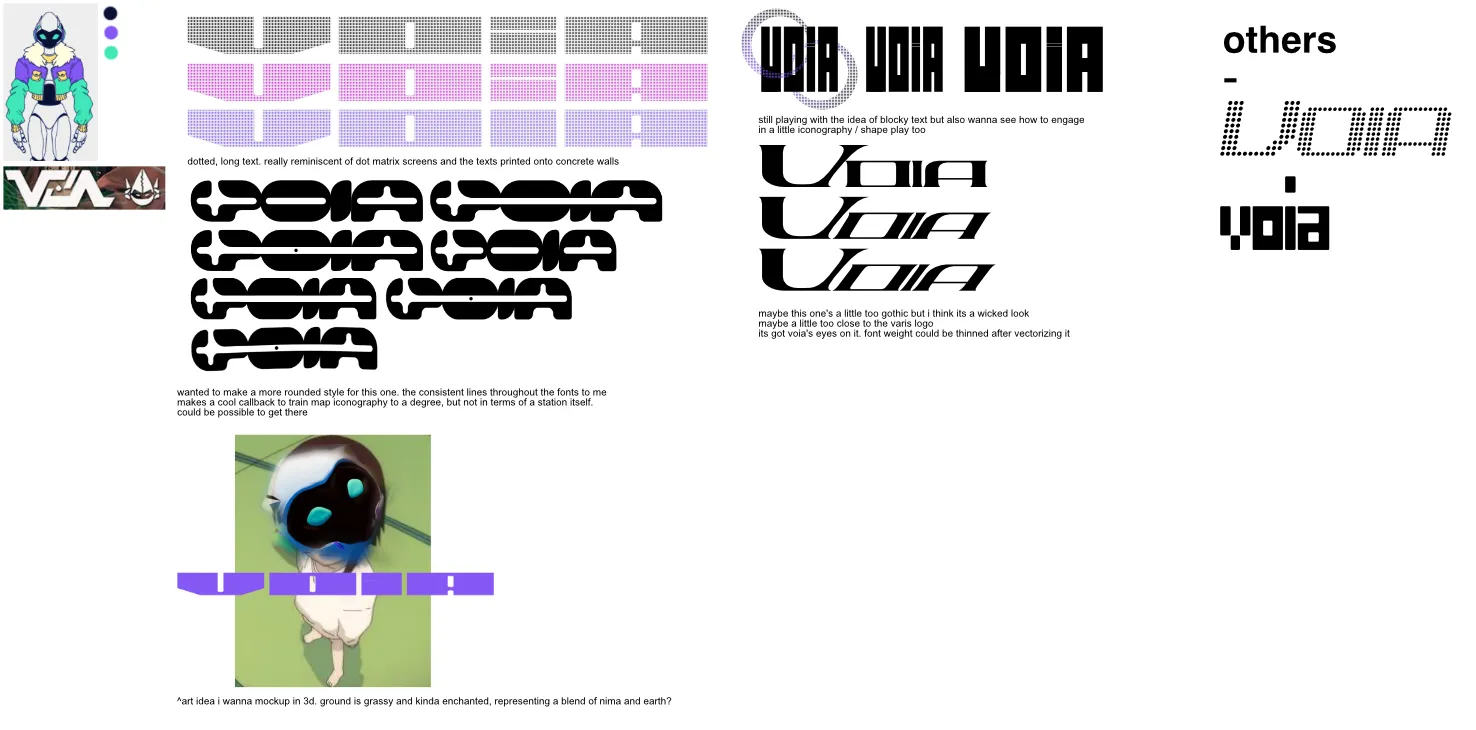 The first brainstorm I had initially started - When it was for a rebrand